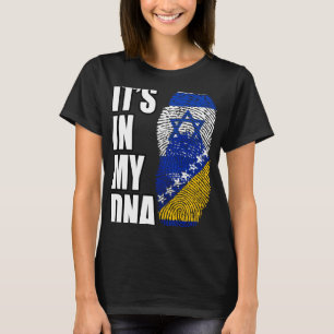 Camiseta Patrimônio Da Bandeira Do DNA Mix Da Bósnia E Isra