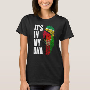 Camiseta Patrimônio Da Bandeira Do Dna Mix Do Afeganistão E