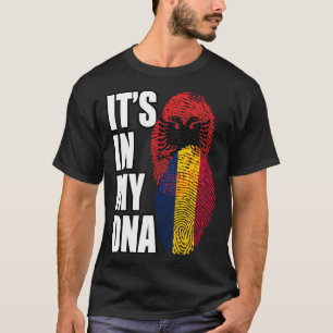 Camiseta Patrimônio Da Bandeira Do DNA Mix Do Chade E Da Al