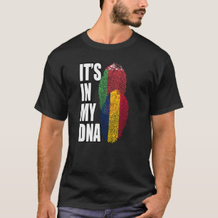 Camiseta Patrimônio Da Bandeira Do DNA Mix Do Chade E Da Bi
