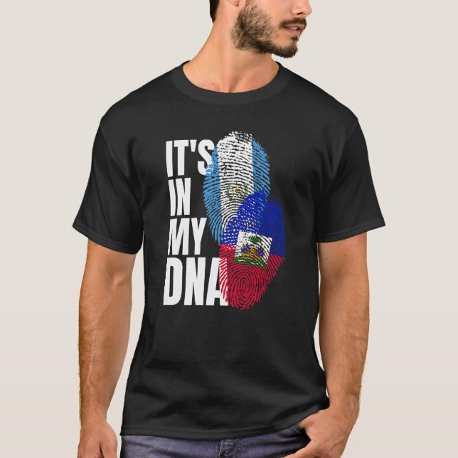 Camiseta Patrimônio Da Bandeira Do Dna Mix Do Guatemala E D (Frente)