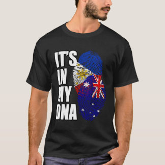 Camiseta Patrimônio Da Bandeira Do DNA Mix Filipino E Austr