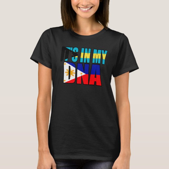 Camiseta Patrimônio Da Bandeira Do DNA Mix Filipino E Baham (Frente)