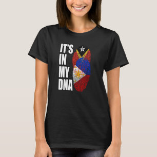 Camiseta Patrimônio Da Bandeira Do DNA Mix Filipino E Timor