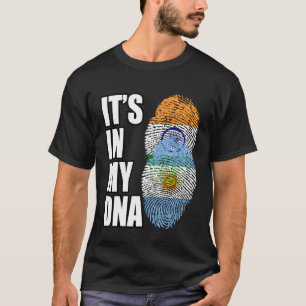 Camiseta Patrimônio Da Bandeira Do DNA Mix Indiano E Argent