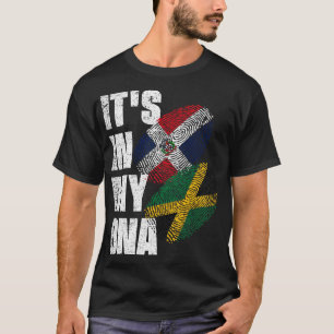 Camiseta Patrimônio Da Bandeira Do DNA Mix Jamaicano E Domi