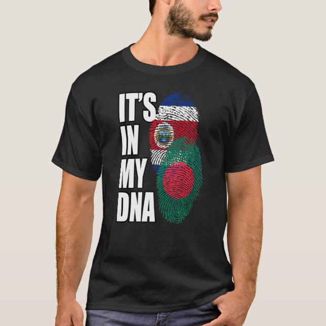 Camiseta Patrimônio Da Bandeira Do Dna Mix Mix, Da Costa Ri (Frente)