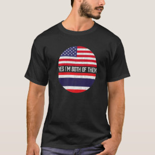 Camiseta Patrimônio Da Família Da Bandeira Americana Metade