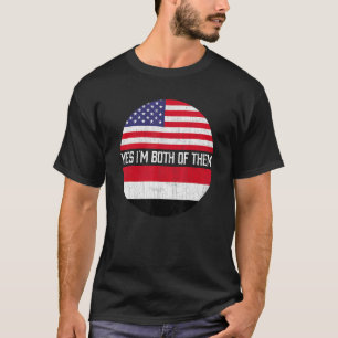 Camiseta Patrimônio Da Família Da Bandeira Dos Eua Meia-Ame