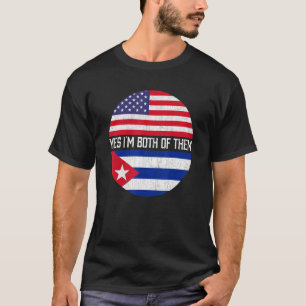 Camiseta Patrimônio Da Família De Bandeiras Cubanas Dos Eua