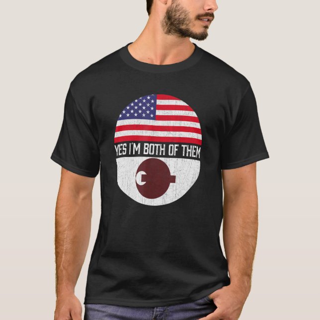 Camiseta Patrimônio Da Família De Bandeiras Da Meia-America (Frente)