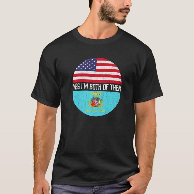 Camiseta Patrimônio Da Família De Bandeiras Da Região Ameri (Frente)