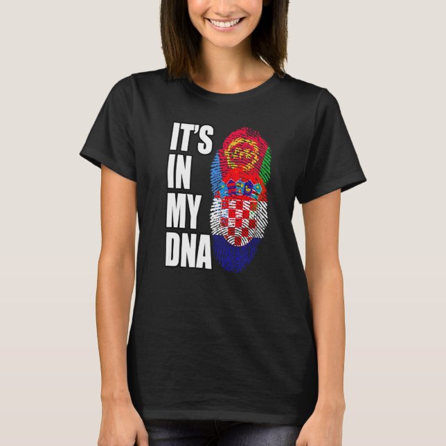 Camiseta Patrimônio Da Herança Da Bandeira Do DNA Da Mistur (Frente)