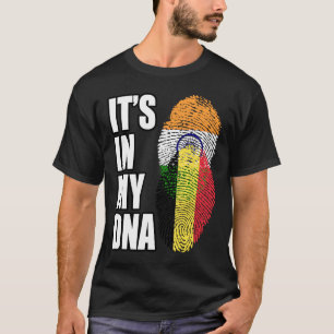 Camiseta Patrimônio Da Herança Do DNA Mix Da Índia E Da Bél