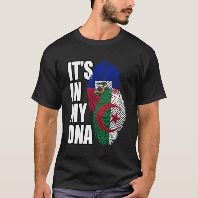 Camiseta Patrimônio Da Herança Do DNA Mix Haitiano E Argeli (Frente)