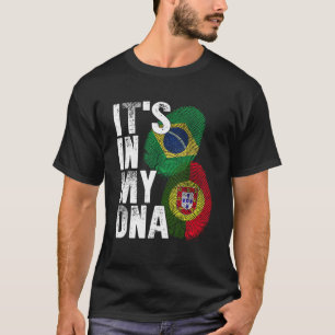 Camiseta Patrimônio Da Herança Do DNA Mix Português E Brasi
