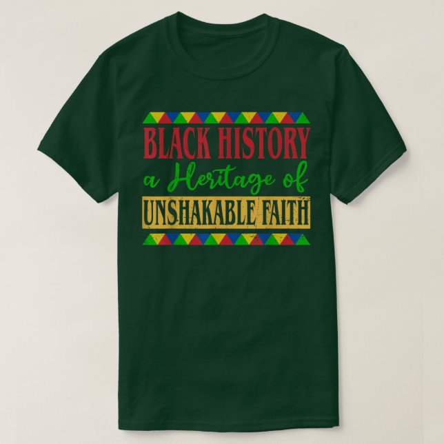 Camiseta Patrimônio da História Negra Inabalável Orgulho A  (Frente do Design)