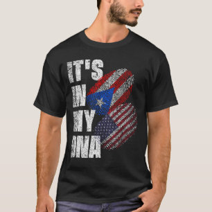 Camiseta Patrimônio da Marca de DNA do American e Puerto Ri
