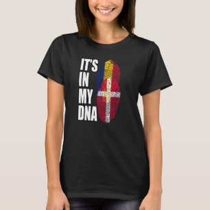 Camiseta Patrimônio Da Marca De DNA Do Chade E Da Dinamarca