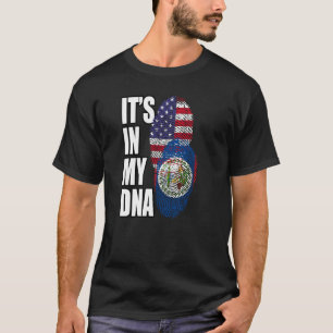 Camiseta Patrimônio Da Marca De DNA Misturada Belizean E Am