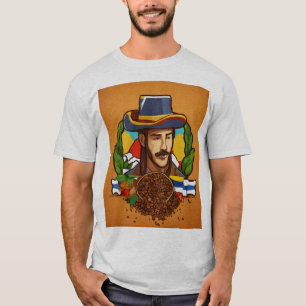 Camiseta Patrimônio do Café Colombiano: Design de Cartoon C