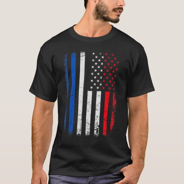 Camiseta Patrimônio do Orgulho Americano de Sinalizador Fra (Frente)