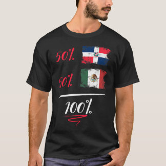 Camiseta Patrimônio Dominicano E Mexicano Sinalizador DNA H