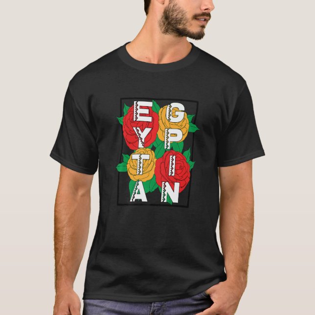 Camiseta Patrimônio Egípcio Flor Tradicional Cultural (Frente)