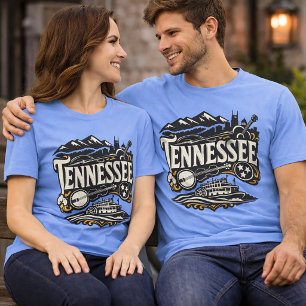 Camiseta Patrimônio Estadual do Tennessee Música Arte Smoky