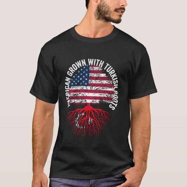 Camiseta Patrimônio familiar americano Groots Turcos Americ (Frente)