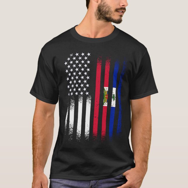 Camiseta Patrimônio Haitiano Americano Mês do Crescimento P (Frente)