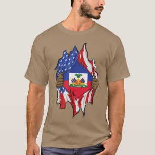 Camiseta Patrimônio Haitiano Mês 1804 Bandeira Haitiana Ame