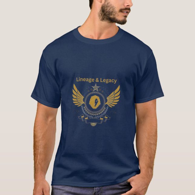 Camiseta Patrimônio Herádico: Emblazado com Lineage & Legac (Frente)