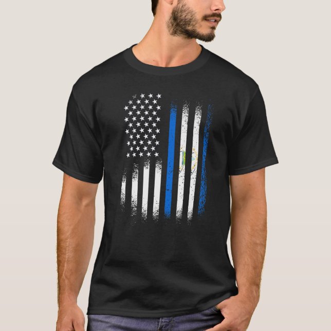 Camiseta Patrimônio Hispânico Americano Nicarágua Mês Patri (Frente)