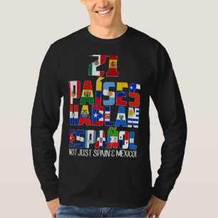 Camiseta Patrimônio Hispânico Bandeira dos Países Falantes 