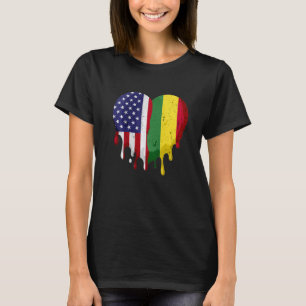 Camiseta Patrimônio Hispânico boliviano americano Mês Bolív