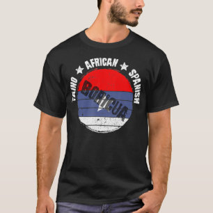Camiseta Patrimônio Hispânico Boricua-Espanhola de Taino