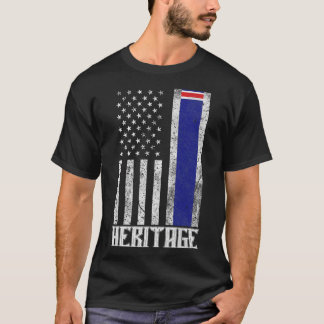 Camiseta Patrimônio Hispânico da Costa Rica bandeira angust