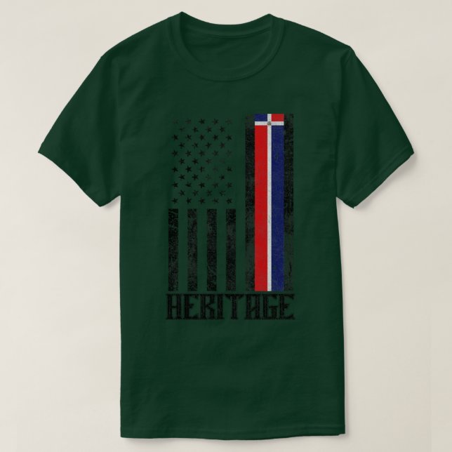 Camiseta Patrimônio Hispânico da República Dominicana (Frente do Design)