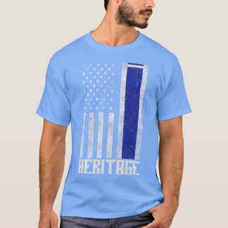 Camiseta Patrimônio hispânico das Honduras Bandeira em apur