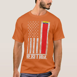 Camiseta Patrimônio Hispânico do Equador bandeira angustiad