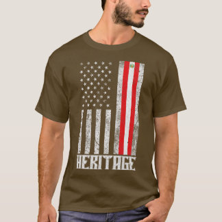 Camiseta Patrimônio hispânico do Peru bandeira angustiada 1
