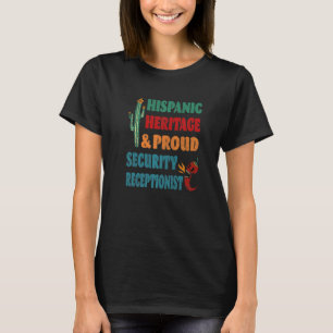 Camiseta Patrimônio Hispânico e Recepcionista de Segurança