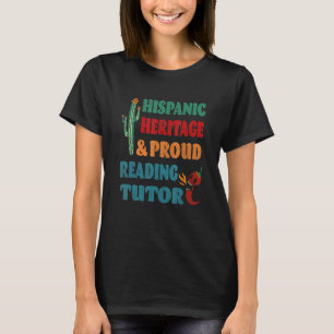 Camiseta Patrimônio Hispânico e Tutor de Leitura Orgulhosa