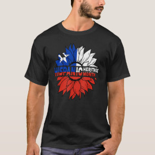 Camiseta Patrimônio Hispânico Mês Chile Bandeira Orgulho de