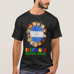 Camiseta Patrimônio Hispânico Mês Crianças da Nicarágua Men