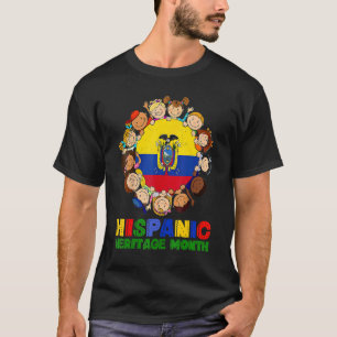 Camiseta Patrimônio Hispânico Mês Crianças do Equador Menin
