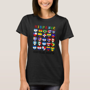 Camiseta Patrimônio Hispânico Mês de 2022 Contagem Nacional