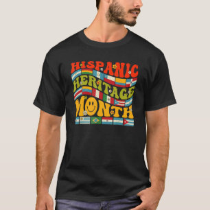 Camiseta Patrimônio Hispânico Mês de Bandeira Países Latino