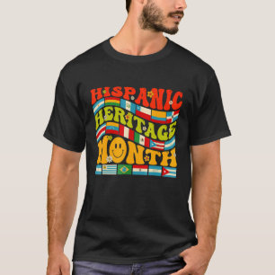Camiseta Patrimônio Hispânico Mês de Bandeira Países Latino
